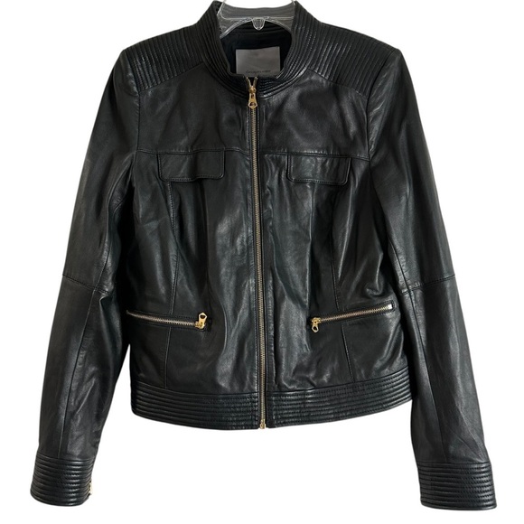 Classiques Entier Black Leather Coat Jacket - Picture 1 of 13